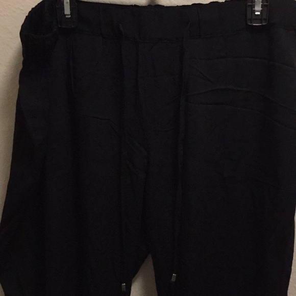 Old Navy Black Pull On Drawstring Tapered Ankle Dress Pants Size XL New W/O Tag - Picture 2 of 7